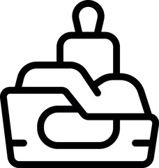 Poster - Simple icon of excavator moving soil in construction site, suitable for construction icon