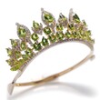© Paniti - Design a peridot and platinum tiara, fairy tale princess design, isolated white background