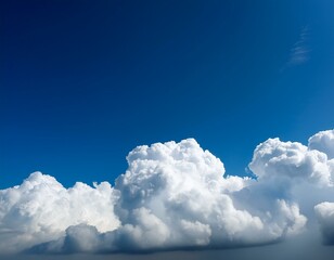 Wall Mural - White heap clouds in the blue sky.