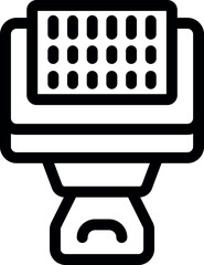 Poster - Machine learning algorithm processing data icon outline
