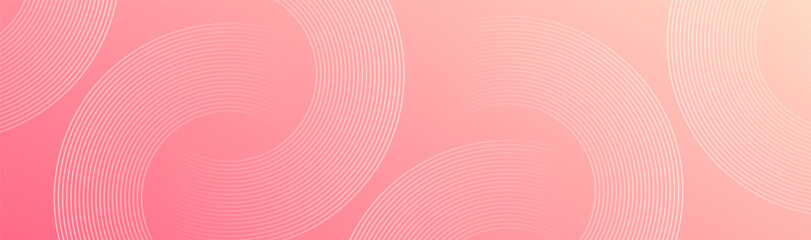 Wall Mural - Abstract geometric line on pink gradient background. Modern pink circle lines pattern. Suit for cover, poster, banner, brochure, header