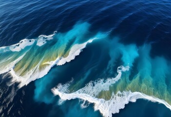 Beautiful beach scenery, high angle view of the sea