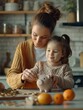 © Alexander Chaykin - A mother-daughter duo filling up a piggy bank, teaching financial literacy to the young one