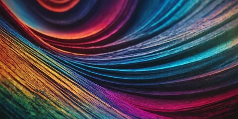 Poster - A colorful, abstract painting with a wave-like pattern
