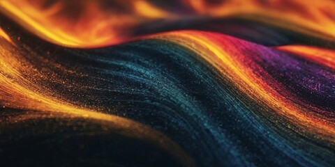 Aufkleber - A lively, abstract canvas bursting with various colors