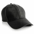 © wolfhound911 - A sleek black baseball cap with a curved visor and adjustable strap, isolated on white background.