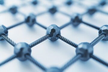 Poster - Abstract   of interconnected geometric shapes forming a modern network, showcasing advanced technology and innovative design.