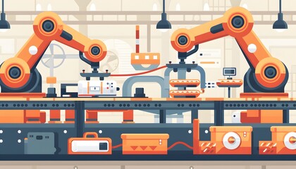 Poster - Automated Production Line with Robotic Arms