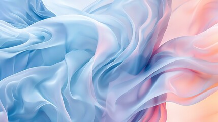 Poster - Soft gradient hues merging seamlessly to form a calming and fluid abstract background with subtle texture