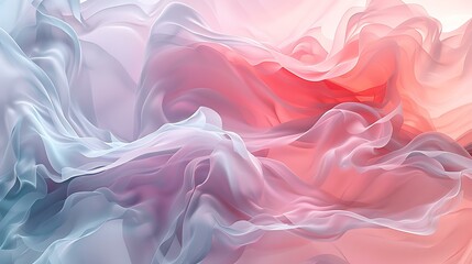 Poster - Soft gradient hues merging seamlessly to form a calming and fluid abstract background with subtle texture
