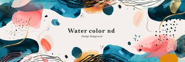 Poster - A set of Abstract Blobs water color backgrounds, banners, posters and brochures. Modern pastel spot bubbles, geometric overlays for presentation covers, color blotches, creative overlays for