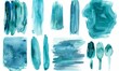 © Mark - Paint strokes kit Brush paint strokes kit Blue watercolor stains