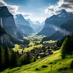 Wall Mural - landscape in the mountains