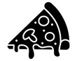 © moroz_stock - Slice of pizza icon. Pizza piece black illustration. Pizzeria symbol. Fast food sign.