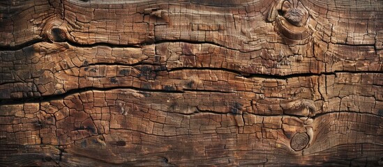 Sticker - Old rustic wooden background shows cracks and has a grunge style ideal for a copy space image