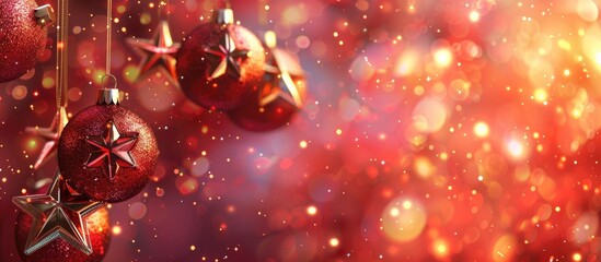 Sticker - Festive Christmas holiday backdrop with room for your text in the image. Copy space image. Place for adding text and design