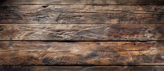 Poster - an old rustic wood table with a unique texture on the tabletop perfect for a copy space image