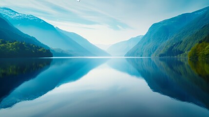 Poster - Serene Mountain Lake Reflections.