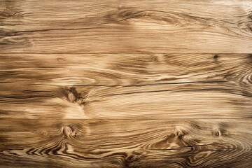 Poster - Wooden surface texture close-up. Dark brown wood grain pattern on light gray background. Perfect for design projects, website backgrounds, and eco-friendly themes.