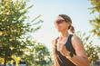© Louis-Paul Photo - great sporty woman jogging outdoors on sunset time