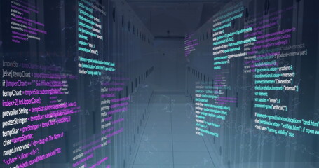 Poster - Image of data processing over computer servers