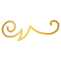 Wall Mural - Gold Swirl Calliggraphic Element