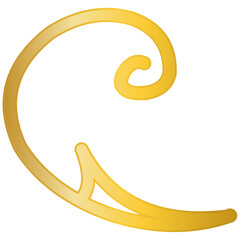 Wall Mural - Gold Swirl Calliggraphic Element