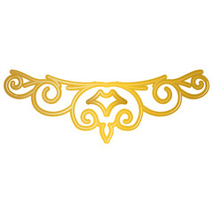 Wall Mural - Gold Swirl Calliggraphic Element