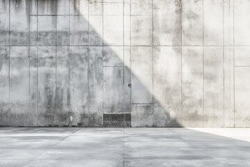 Aufkleber - Polished concrete wall with small window. Modern interior design background with gray texture, smooth floor. Tech startup eco-friendly brand shoot, minimalist style for corporate event product launch.