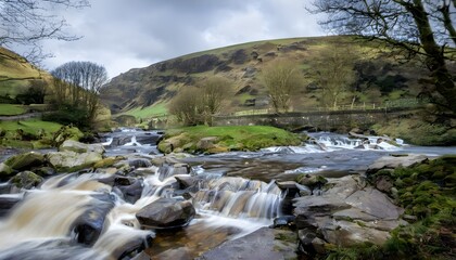 Canvas Print - A view of the Peak District National Park in Derbyshire