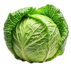 Wall Mural - Green cabbage isolated on transparent background