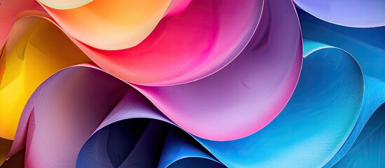Poster - Vibrant paper creating a close-up background with ample copy space image.