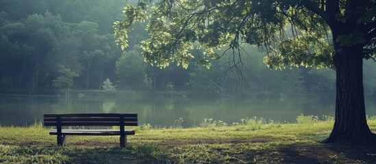 Poster - Peaceful setting with ample copy space image.