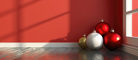 Aufkleber - Festive ornament adding joy and color to the room with a copy space image.