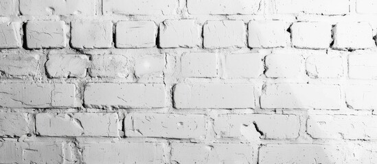 Poster - White-painted brick wall with copy space image.
