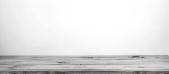 Poster - Gray wooden desk isolated on white background, with copy space image.