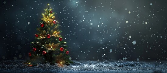 Poster - A Christmas tree with room for added images or text.