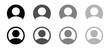 © Nkrumah - Collection of avatars profile silhouette or icons. Profile icons. Avatar vector icons. People flat style vector signs