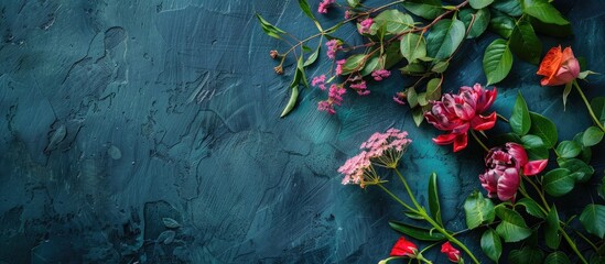 Aufkleber - Floral and natural elements displayed with room for text within the image.