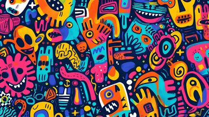 Poster - Abstract Doodles background 