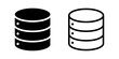 © Kosong - Database icon set. database storage sign. Flat illustration of vector icon on white background