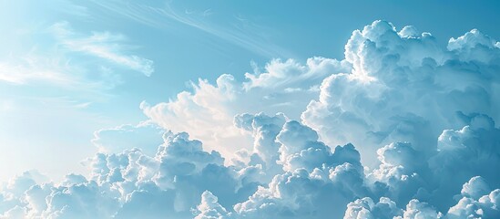 Wall Mural - Attractive clouds in the sky with copy space image.