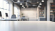 © Daniil - Modern stylish office mockup with table in focus. Background blurred copy space