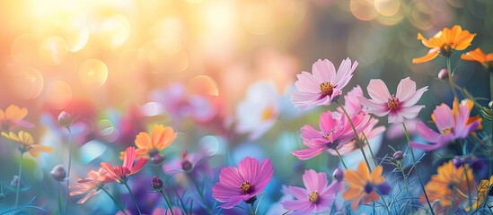 Aufkleber - Indistinct image of flowers with copy space image.