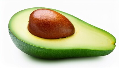 Sticker - Avocado isolated on a white background.