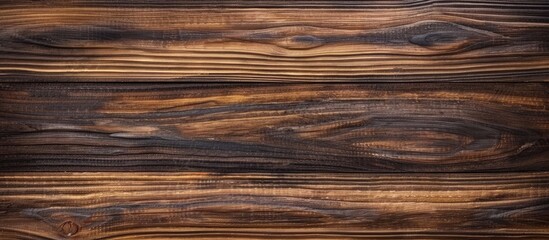 Sticker - Wooden texture in dark brown with stripes, suitable as a pattern for the furniture industry. Ideal for displaying in a copy space image.