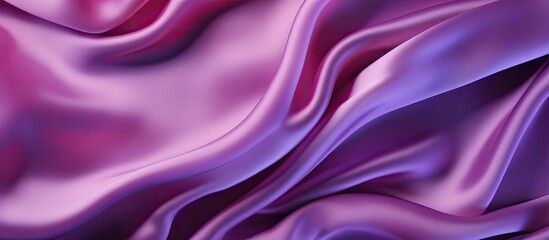 Aufkleber - Smooth silk fabric in elegant bright satin with waves creates a luxurious cloth texture. Ideal as an abstract background with a copy space image in a top view.