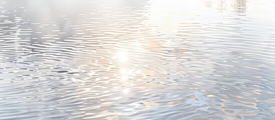 Canvas Print - White textured river backdrop with morning sunlight reflecting on water, suitable for text placement in the image.