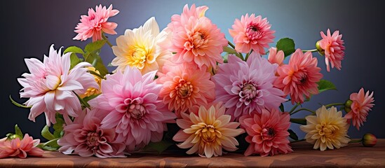 Aufkleber - A stunning chrysanthemum bouquet for spring occasions. Copy space image.