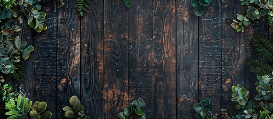 Aufkleber - Background with a natural pattern on wooden texture, featuring copy space image opportunity.